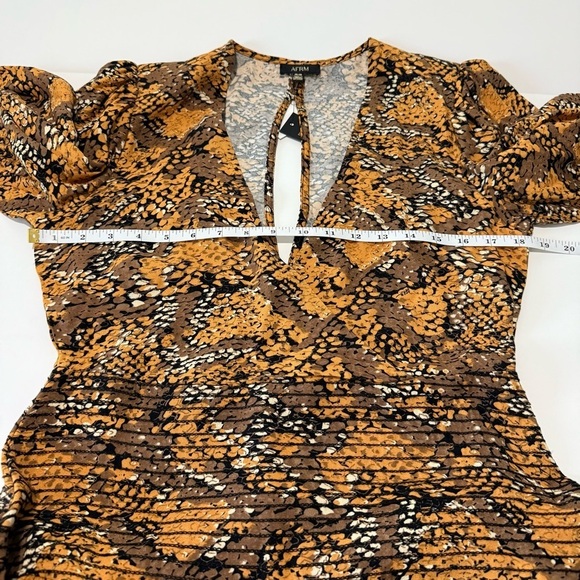 New AFRM Camila Animal Print Mini Dress Women’s M Golden Autumn Snake - Picture 13 of 17
